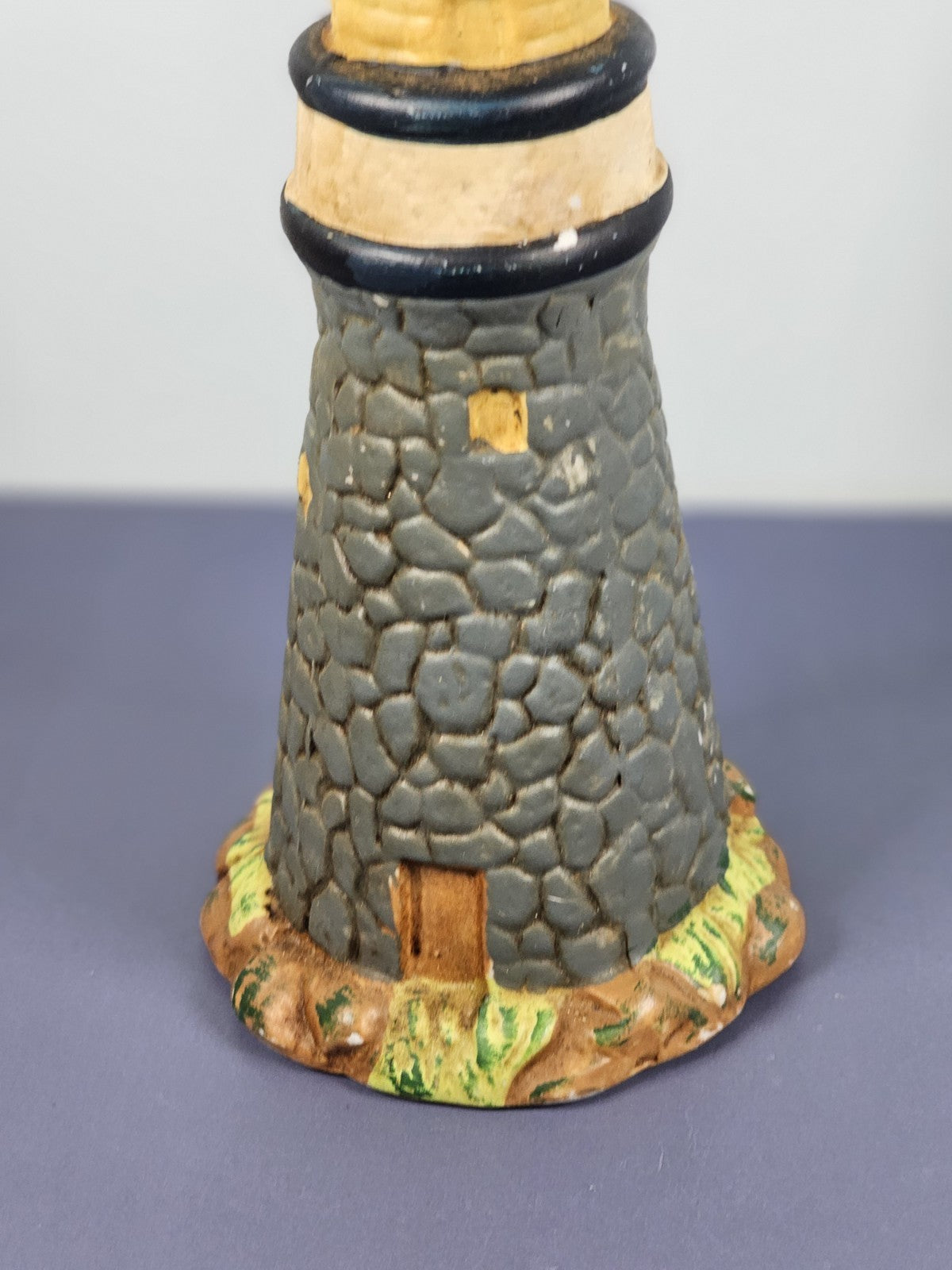 Vintage Ks Collection Blue Rock Lighthouse 6" Tall