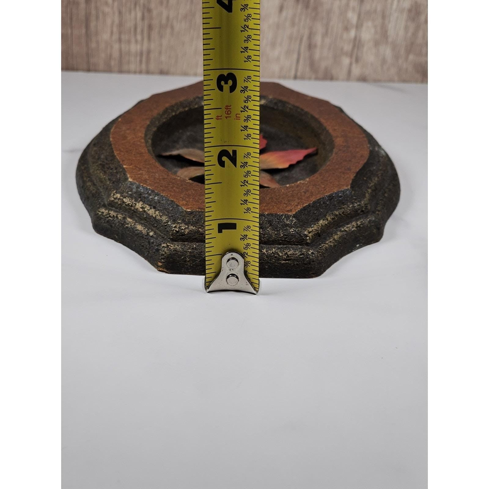 Vintage Copper Leaf Wall Hanging on Cork Backing Rustic Autumn Decor