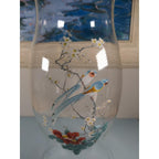 Vintage Hand Blown Glass Hurricane Globe 11.5" Colonial Candle Shade