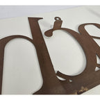 Vintage Metal BEACH Wall Sign Rustic Coastal Pop Out Letters