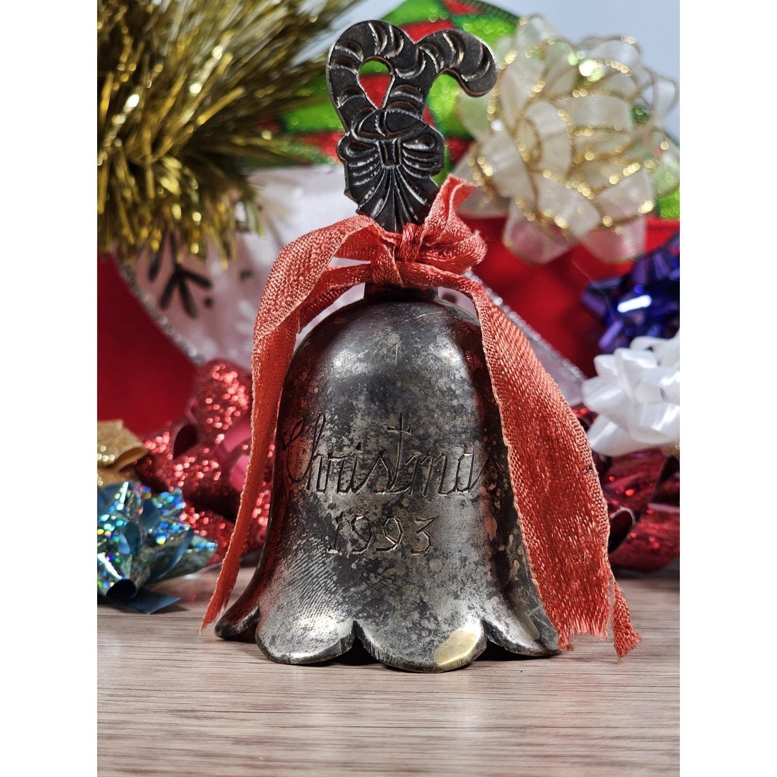 Vintage 1993 Christmas Bell International Silver Plated Holiday