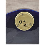 Mercedes Wind Up Clock Germany Blue Ceramic Mantel Clock