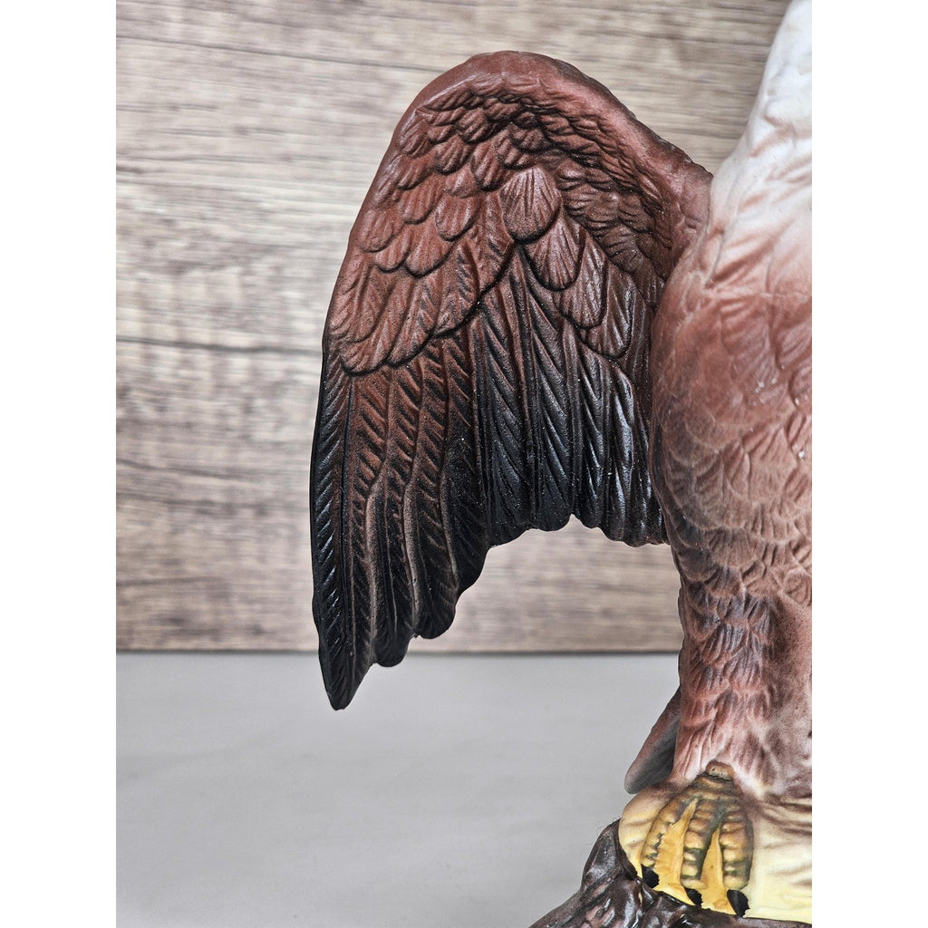 Vintage Bald Eagle Figurine Resin American Eagle Statue