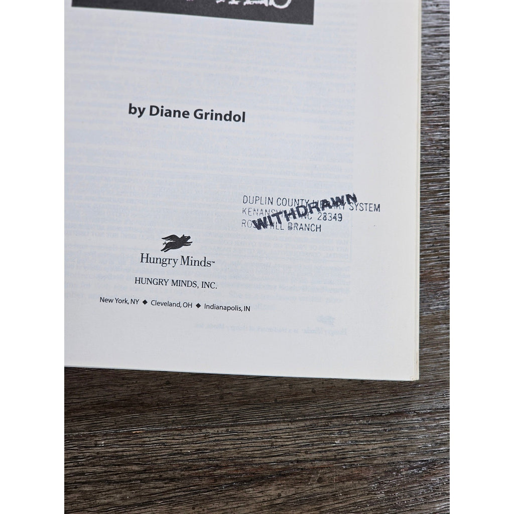 Cockatiels For Dummies by Diane Grindol 2001 Paperback Pet Care