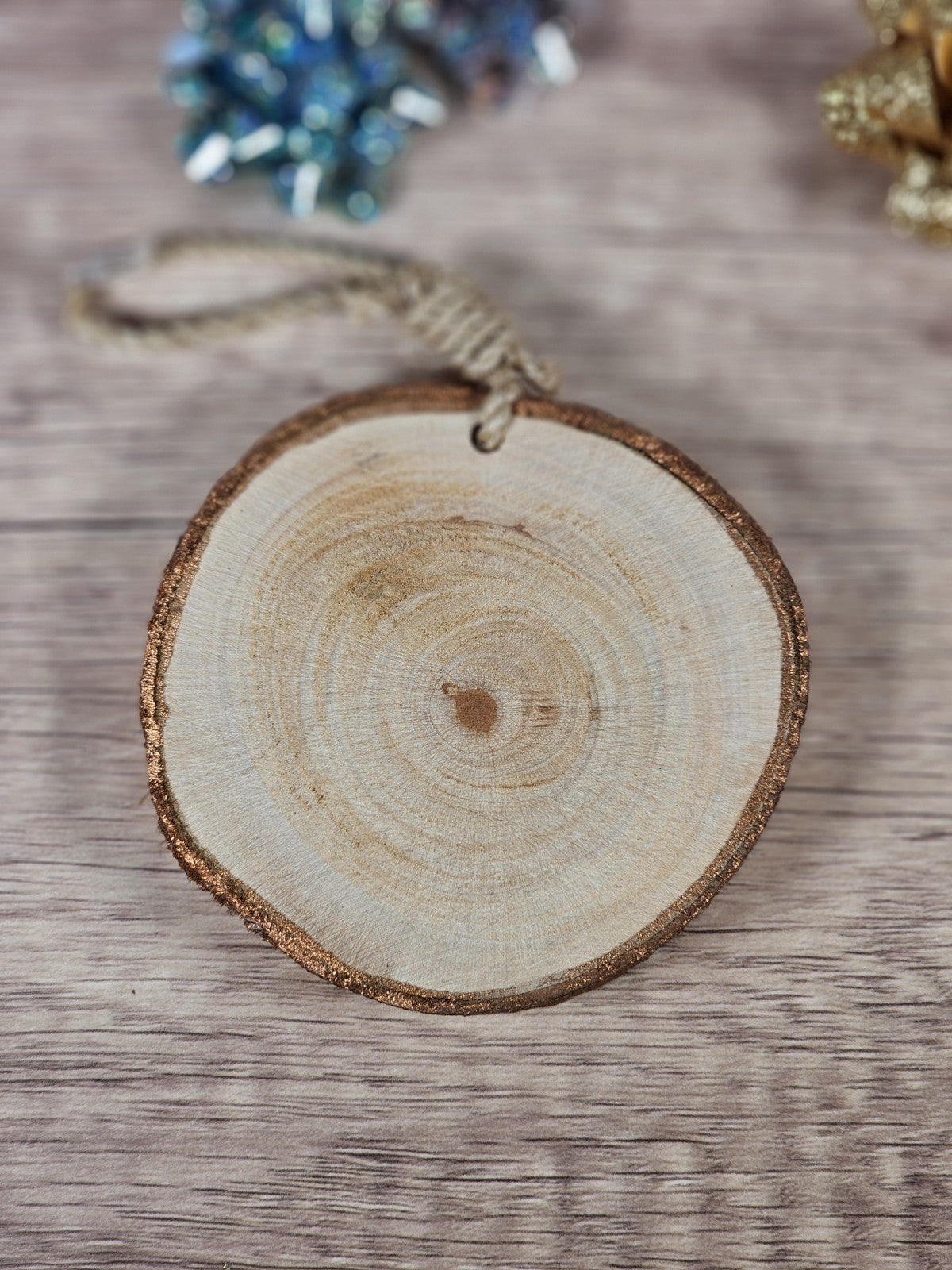 Peace Holly Berry Wood Slice Christmas Ornament By Pier 1