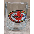 Vintage Canadian Mist Glass Mug Maple Leaf Whiskey Barware