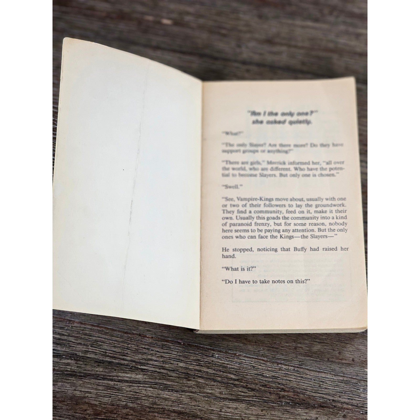 Buffy the Vampire Slayer 1992 Paperback Movie Novelization