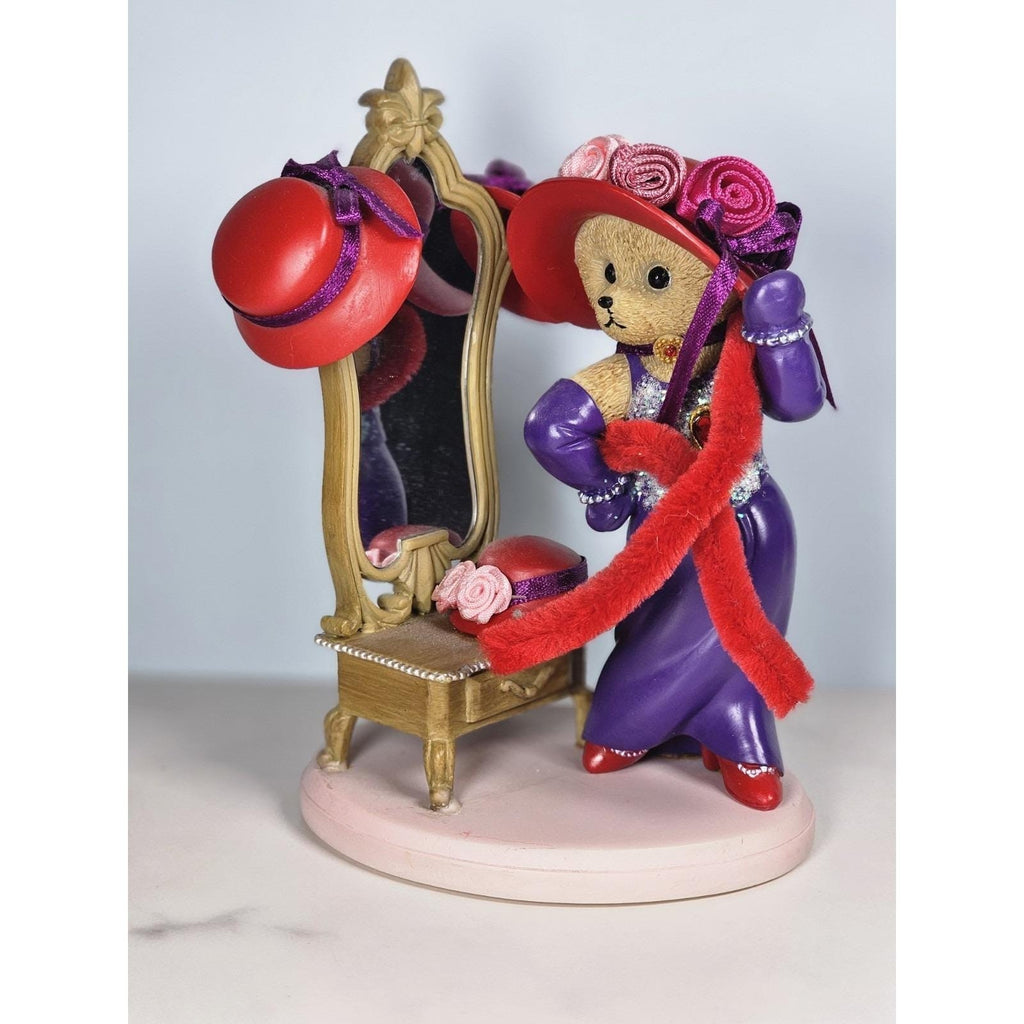 Hamilton Collection Classy n Sassy Bear Figurine Happy Hatters COA 5.5"