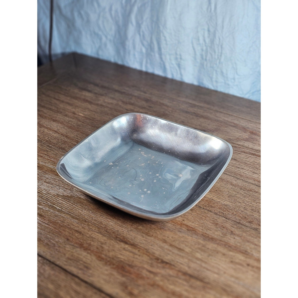 Vintage Towle Pintel Aluminum Serving Dish Square 9.5 Inch Made in India