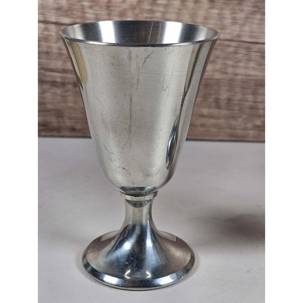Kirk Stieff Pewter P105 Goblets Set of 2 Vintage Pewter Cups