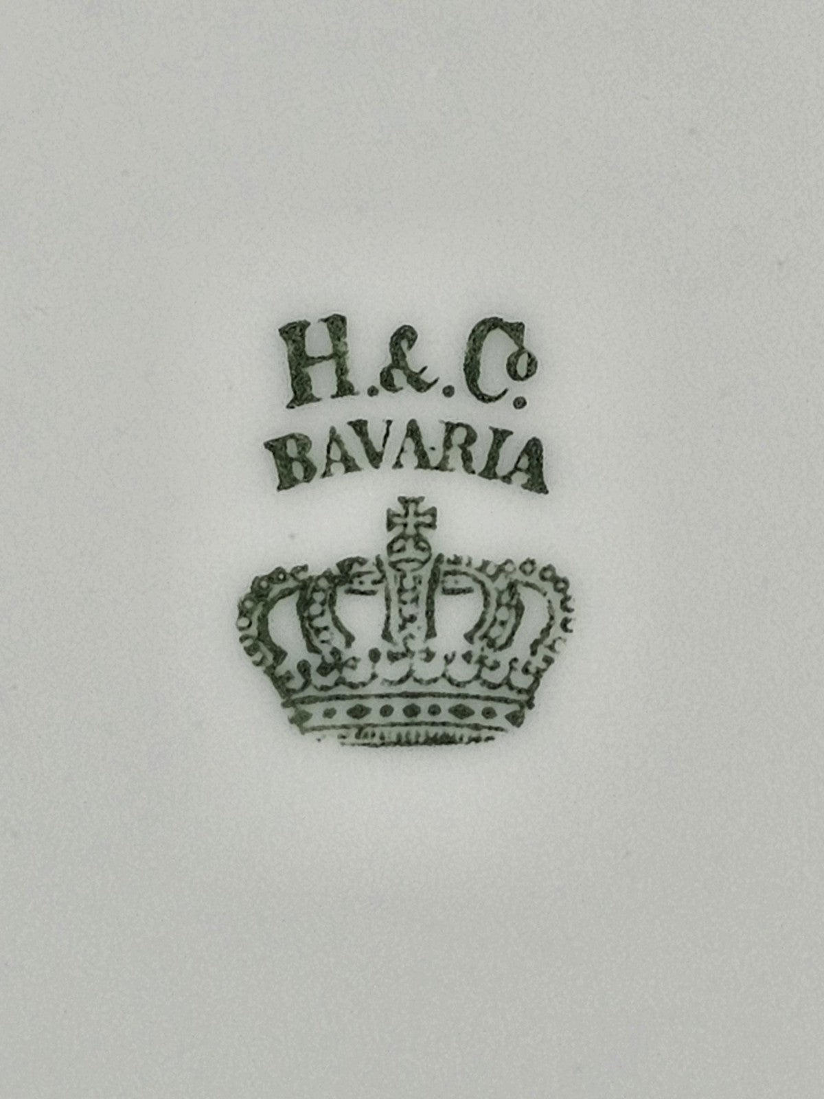 H & Co Bavaria Hand-Painted Pink Dogwood 7.5″ Gold Trim Decorative Plate