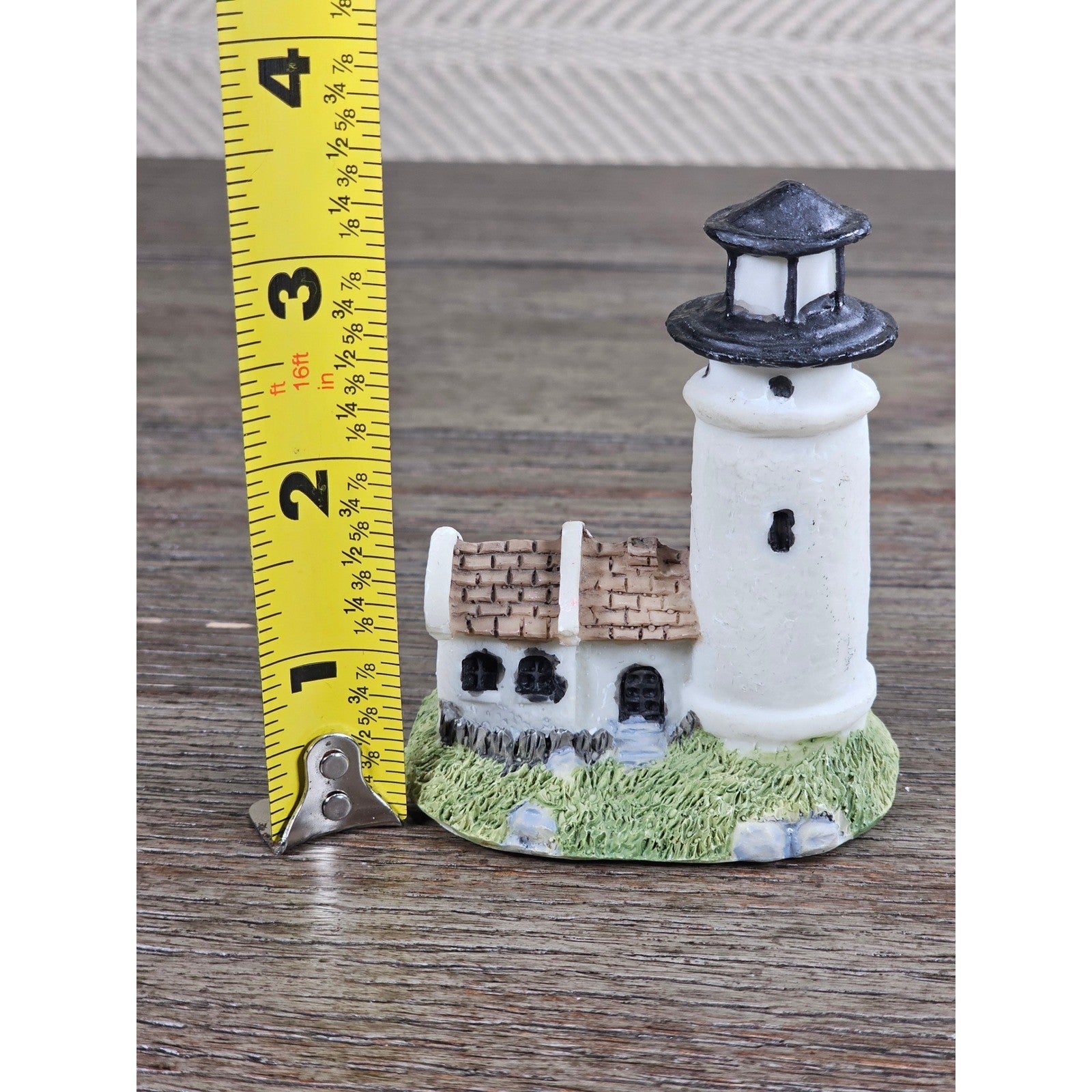 Mini Nautical Lighthouse Figurine Coastal Resin 3 Inch Decor
