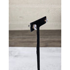 Vintage Oval Clear Rhinestone Stud Earrings Silver Tone Posts