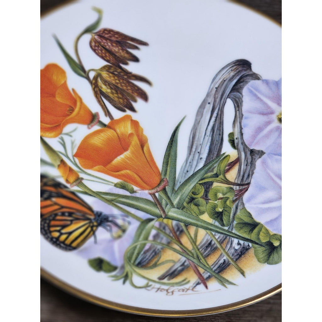 Franklin Mint California Wildflowers Plate 1978 Porcelain