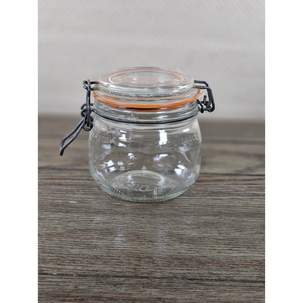 Vintage Le Parfait 0.5L Clamp Lid Glass Jar Made in France