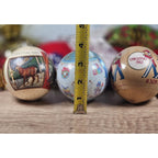 Hallmark 1982  Satin Christmas Ornaments Set of 3 Vintage