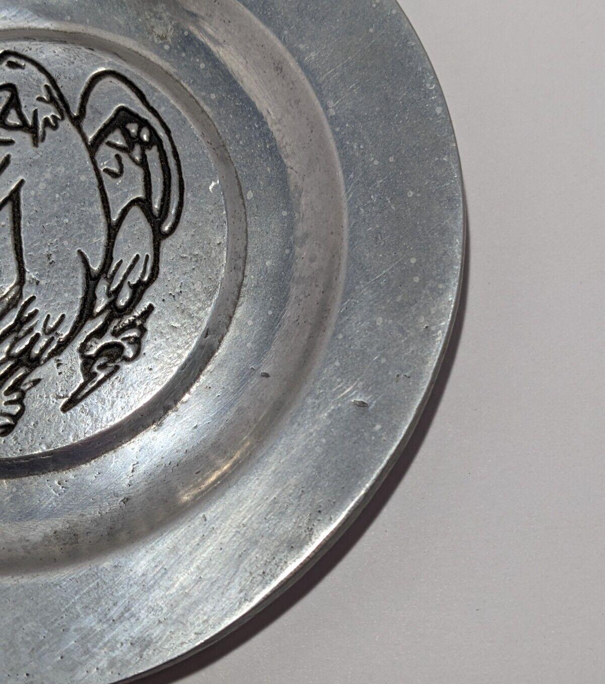 Pewtarex “Eagle Series #2” 1977 Pewter Plate CH Hardware Vintage Embossed Eagle