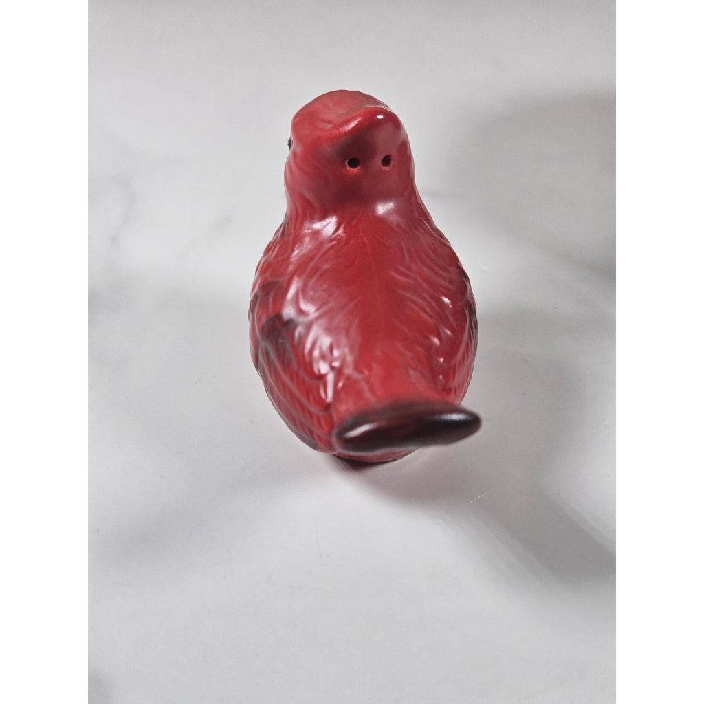 Cardinal Bird Salt Pepper Shakers Nest Set Ceramic Vintage