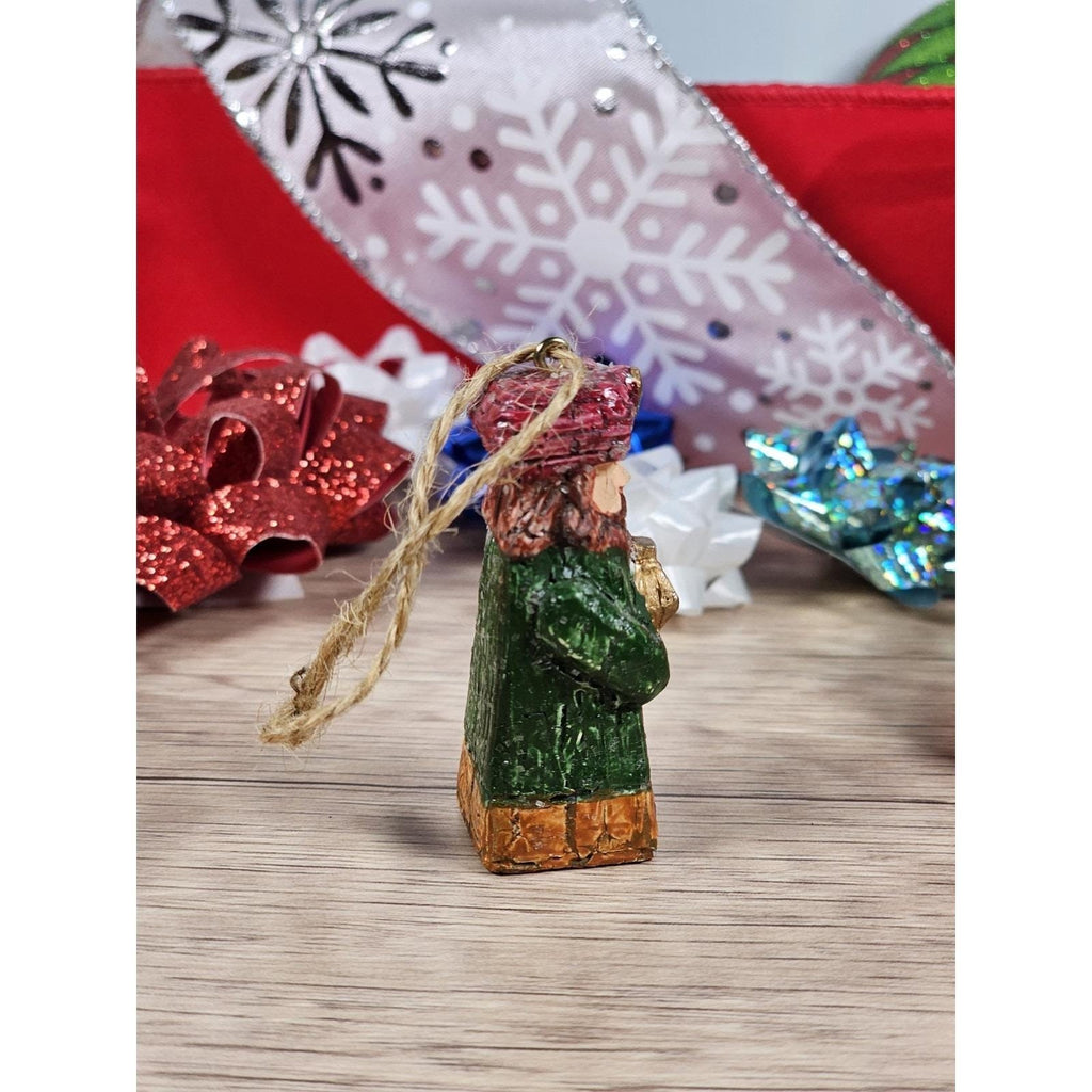 Nativity Ornaments Wiseman Horse Sheep Hand Painted Set of 3