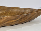 Monkey Pod Wood 13.5" Bowl seashell scalloped Serving Trinket Nut Dish Orobilt