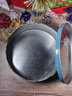 Santa Design Christmas Cookie Gift Tin 8"x5.5" Holiday Collectible Decor