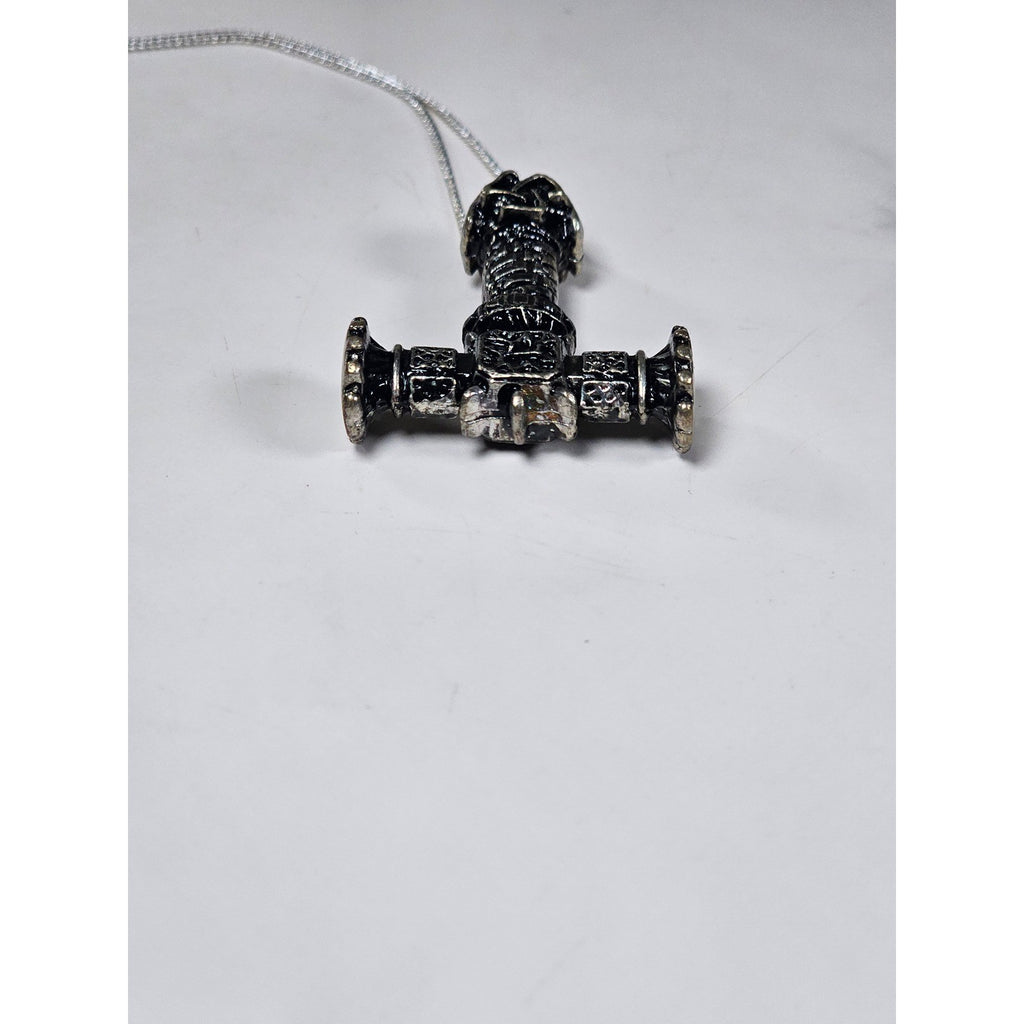 Vintage Thor Hammer Pendant Necklace 34g Norse Style