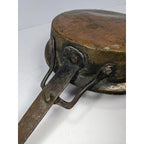 Vintage Copper Saute Pan French Style Copper Pan Wrought Iron Handle