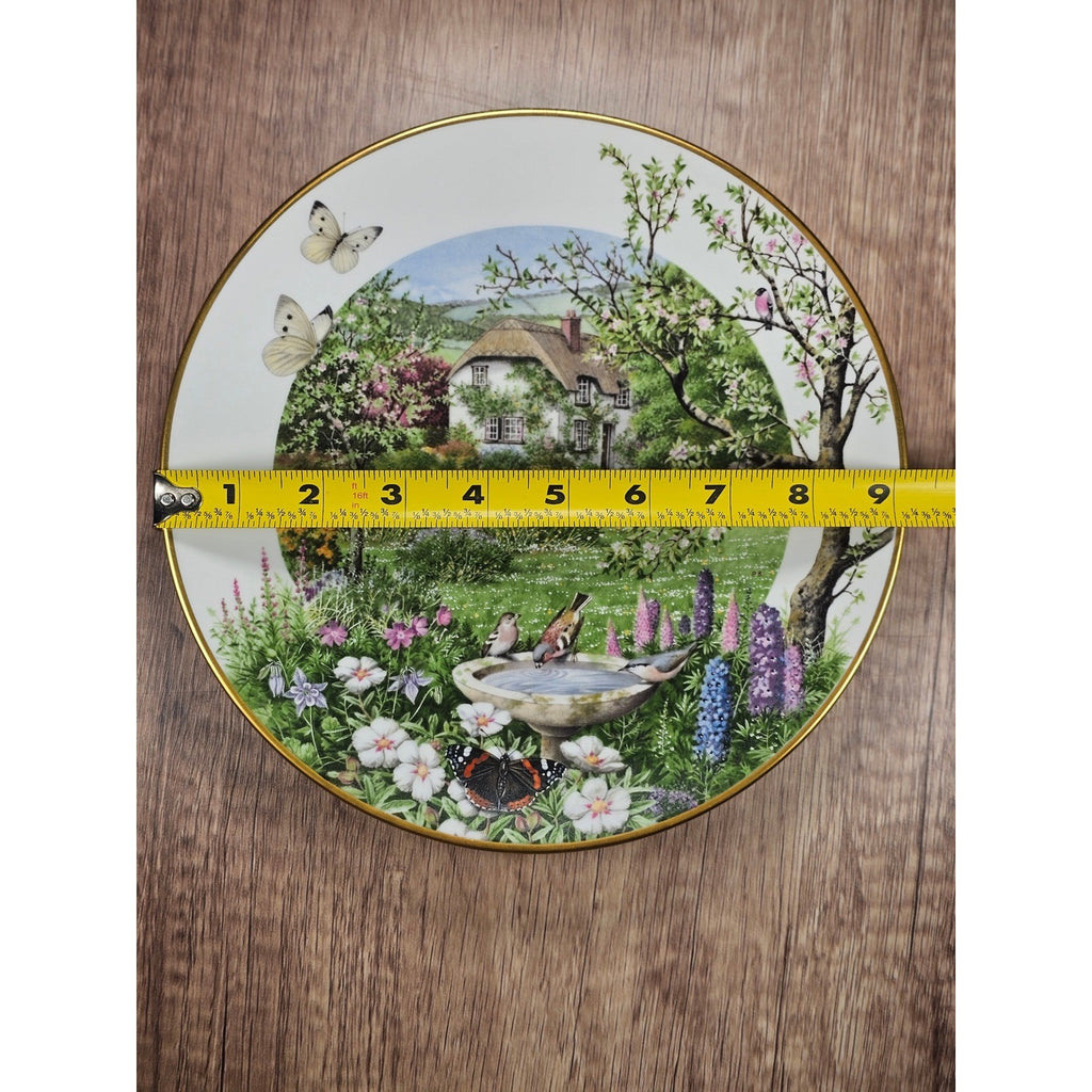 Franklin Porcelain June in a Country Garden Plate by Peter Barrett 9"