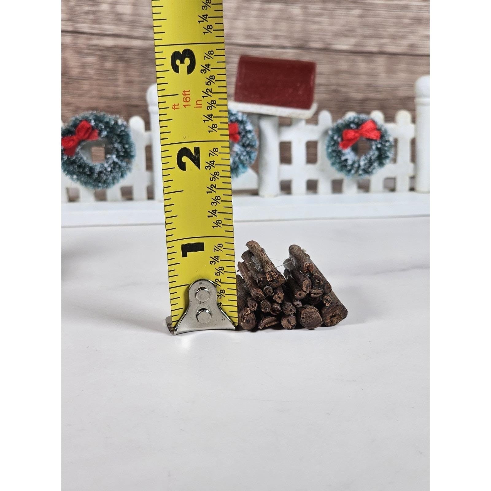 Vintage Lemax Christmas Village Accessories Fence Bench Firewood Set