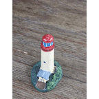 Mini Resin Lighthouse Figurine Coastal Nautical Decor Small Lighthouse