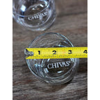 Set of 2 Chivas Etched Rocks Glasses 3.5 x 3 Inch Whisky Tumblers