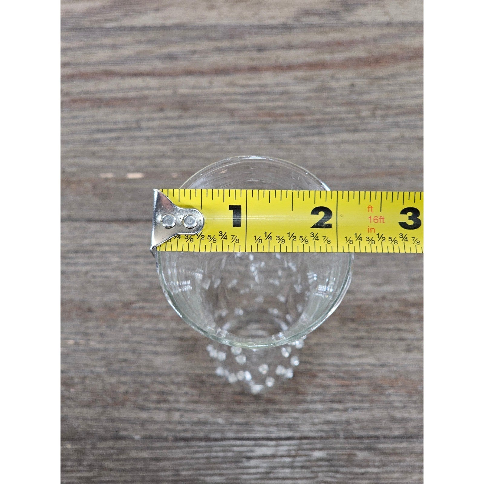 Vintage Clear Art Glass Bud Vase Applied Polka Dots 7 Inch
