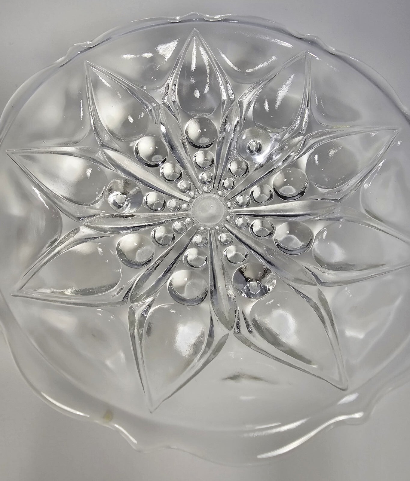 Set of 2 Anchor Hocking Footed Teardrop  Dot #920 Bowl 1960s