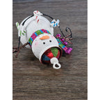 Glitter Snowman Christmas Ornament Candy Cane Garland Holiday Decor