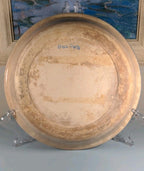 Arcopal Volcano Serving Plate Blue Wheat Design 11.5" Diameter