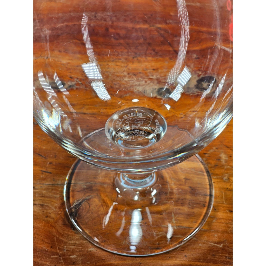Vintage New Belgium Brewing Tulip Beer Glass Red Logo Stemmed