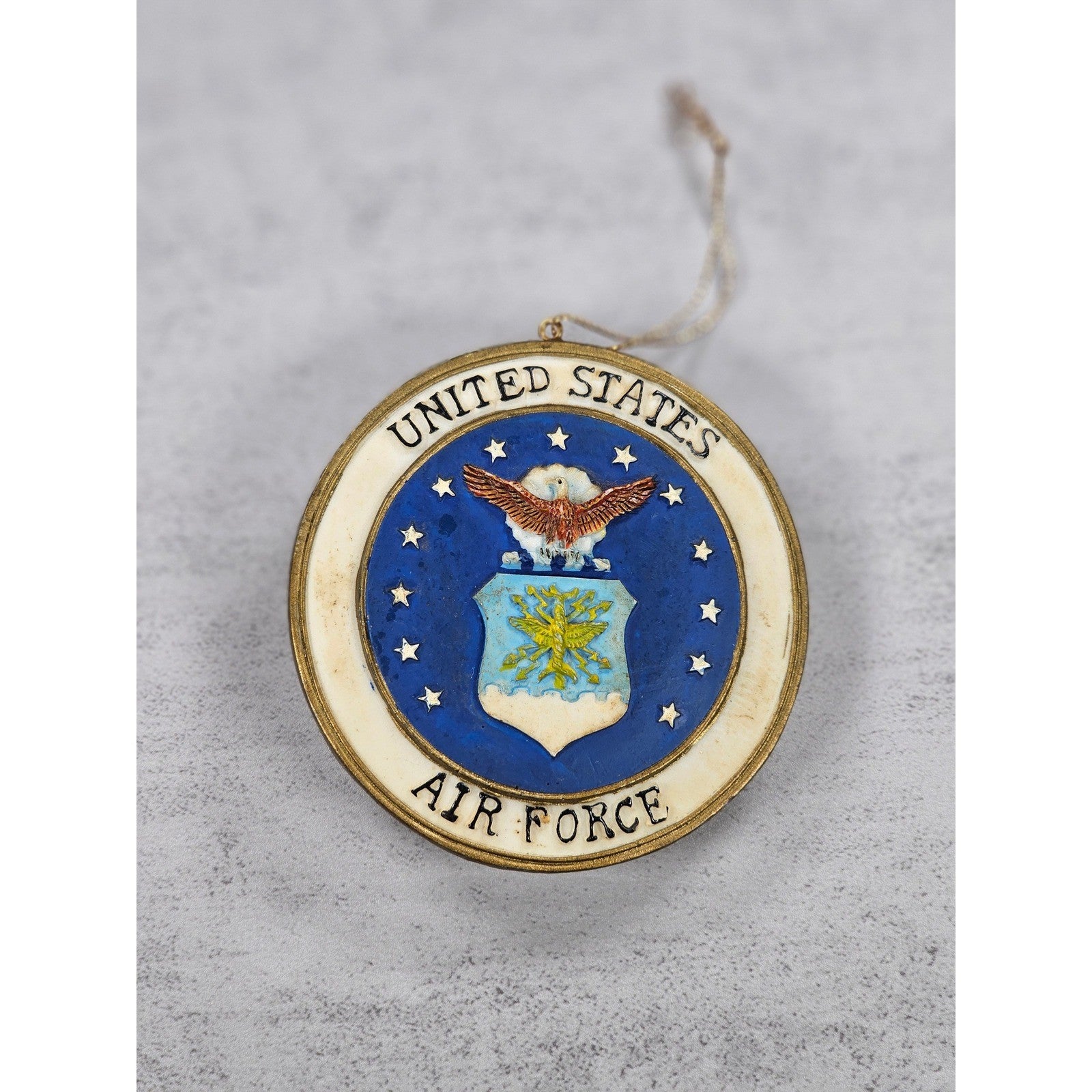 Vintage United States Air Force Ornament 1947 Seal Gold Tone