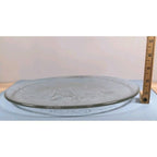 Vintage Christmas Glass Platter Teddy Bear Holiday Serving Plate