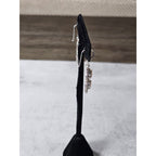 Vintage 925 Sterling Silver Citrine Drop Earrings Teardrop Dangle