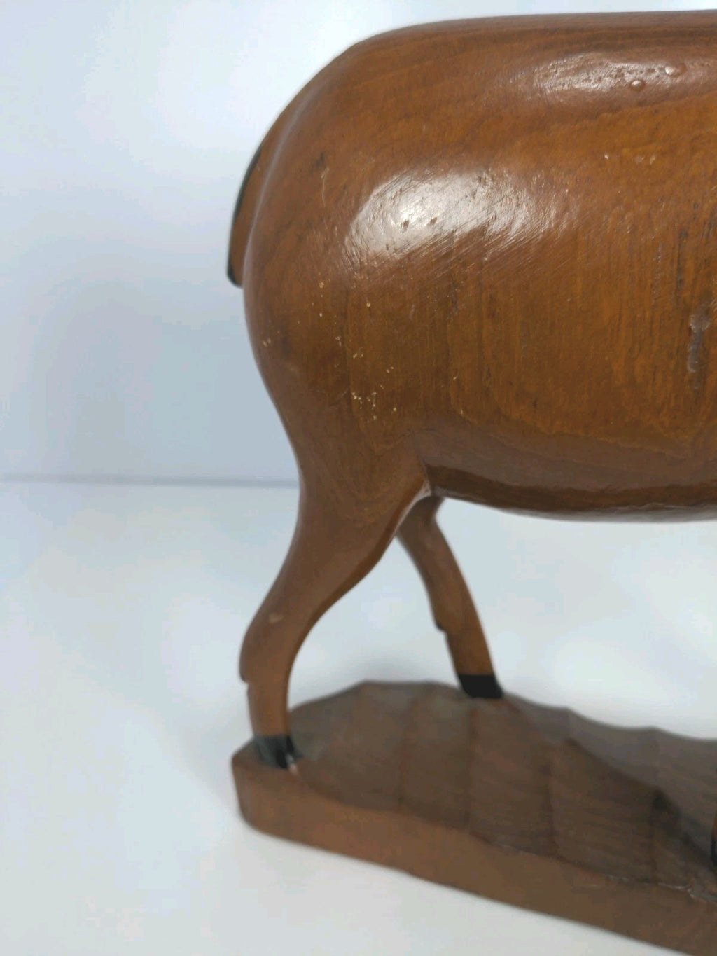 Hand Carved Wood Deer Book Ends – Rustic Wildlife Decorative Accents