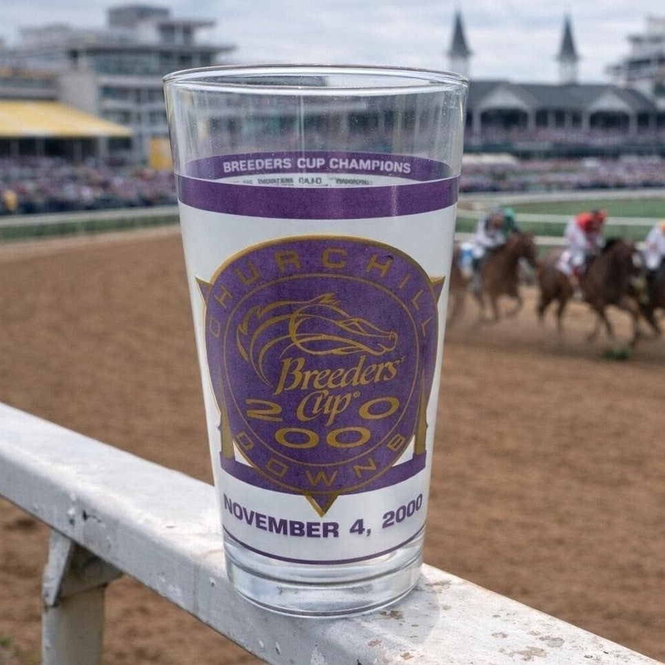 Breeders Cup 2000 Glass Churchill Downs Libbey Racing Glass
