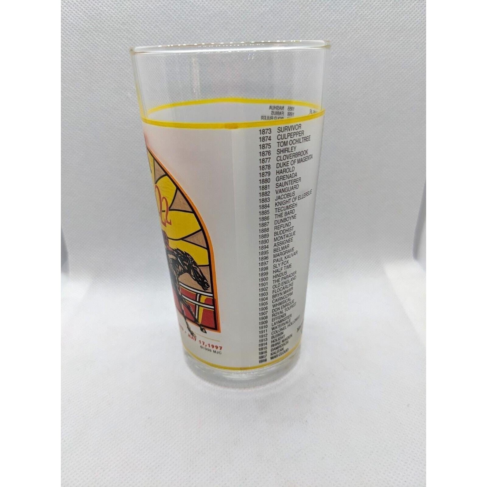 Preakness Stakes Glass 122nd Running 1997 Libbey