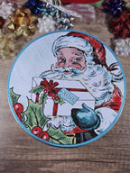 Santa Design Christmas Cookie Gift Tin 8"x5.5" Holiday Collectible Decor