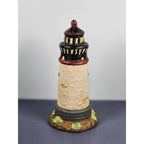KS Collection Lighthouse Figurine Blue Brick Base Coastal Decor