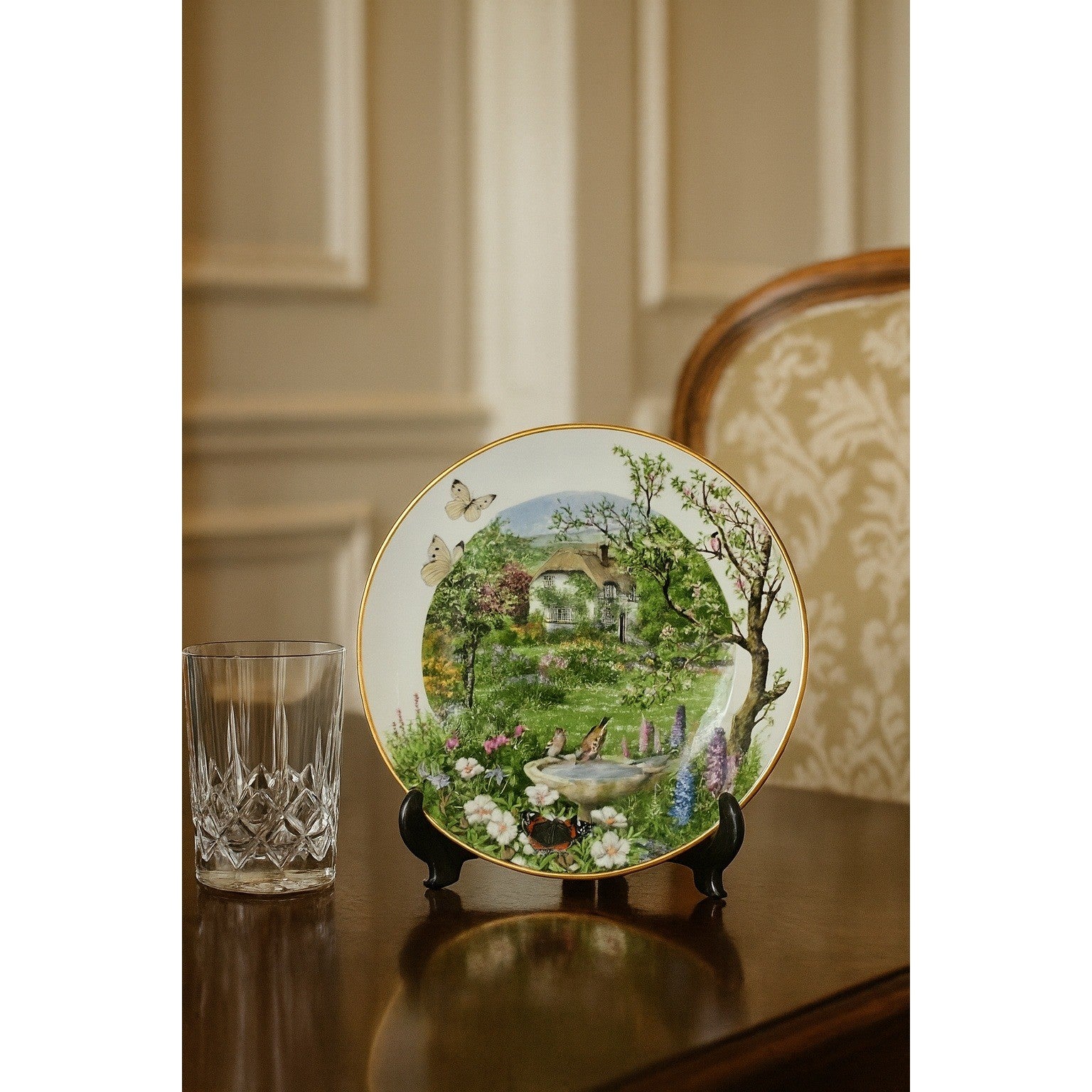 Franklin Porcelain June in a Country Garden Plate by Peter Barrett 9"