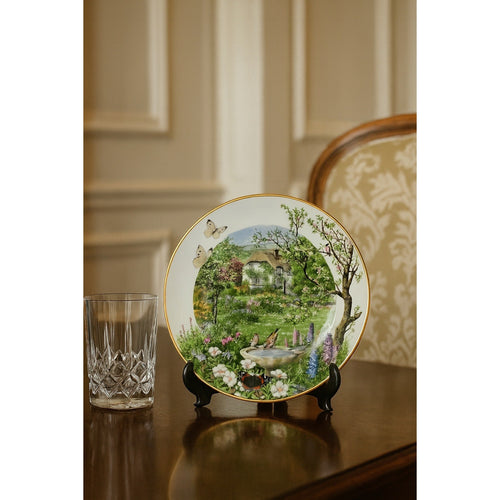 Franklin Porcelain June in a Country Garden Plate by Peter Barrett 9"