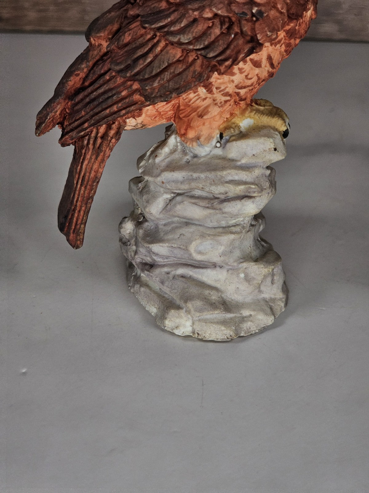 Vintage Ceramic Bald Eagle Figurine | 4" American Eagle Statue | Rustic Wildlife