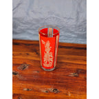 Vintage Culver Thai Goddess Highball Glass | Red & 22K Gold Barware