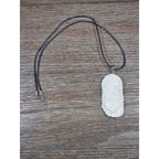 Vintage Buffalo Bone Carved Woman Pendant Necklace 2.5 x 1 Inch