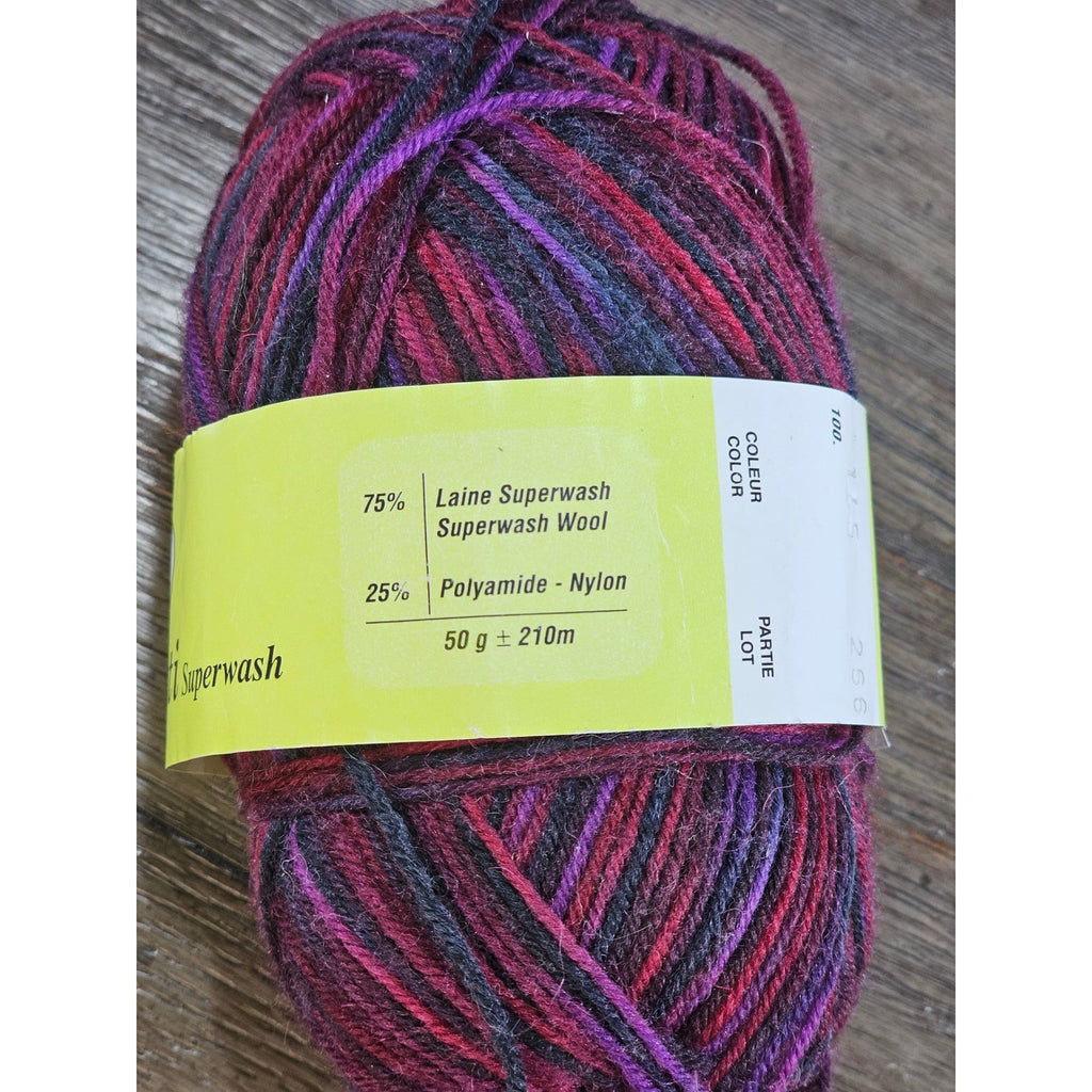 Vintage Superwash Wool Nylon Yarn 50g 210m Made in Italy Variegated